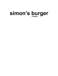 SIMON'S BURGER COMPANY logo