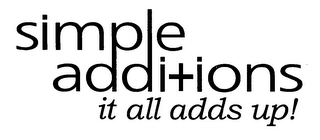 SIMPLE ADDI+IONS IT ALL ADDS UP! logo