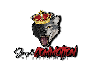 SIMPLE COMMOTION WE MURDA GOALS logo