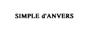 SIMPLE D'ANVERS logo
