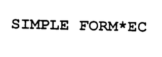 SIMPLE FORM*EC logo