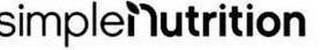 SIMPLE NUTRITION logo