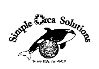 SIMPLE ORCA SOLUTIONS TO HELP HEAL THE WORLD logo