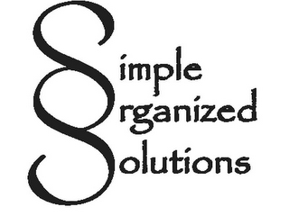 SIMPLE ORGANIZED SOLUTIONS logo