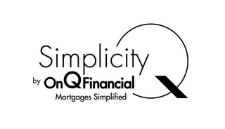 SIMPLICITY BY ON Q FINANCIAL MORTGAGES SIMPLIFIED Q logo