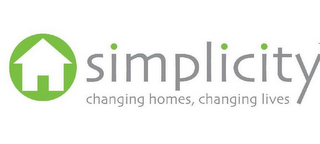 SIMPLICITY CHANGING HOMES, CHANGING LIVES logo
