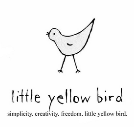 SIMPLICITY. CREATIVITY. FREEDOM. LITTLE YELLOW BIRD. logo