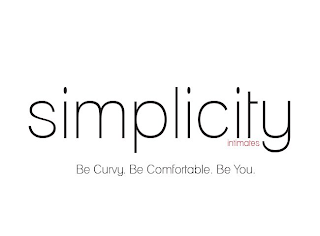 SIMPLICITY INTIMATES BE CURVY. BE COMFORTABLE. BE YOU. logo