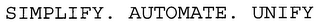 SIMPLIFY. AUTOMATE. UNIFY logo
