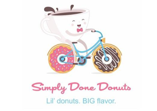 SIMPLY DONE DONUTS LIL' DONUTS. BIG FLAVOR. logo