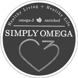 SIMPLY OMEGA HEALTHY LIVING + HEALTHY LIFE OMEGA-3 ENRICHED 3 logo
