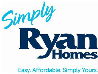 SIMPLY RYAN HOMES EASY. AFFORDABLE. SIMPLY YOURS. logo
