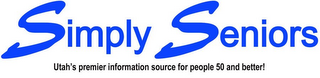 SIMPLY SENIORS UTAH'S PREMIER INFORMATION SOURCE FOR PEOPLE 50 AND BETTER! logo