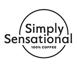 SIMPLY SENSATIONAL 100% COFFEE logo