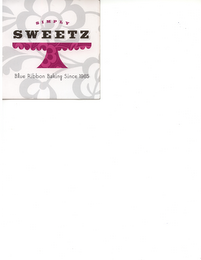 SIMPLY SWEETZBLUE RIBBON BAKING SINCE 1965 logo