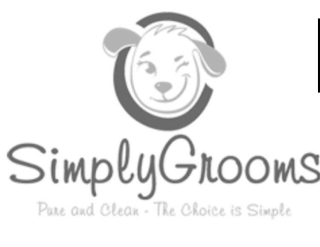 SIMPLYGROOMS PURE AND CLEAN - THE CHOICE IS SIMPLE logo