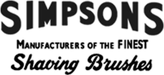 SIMPSONS MANUFACTURERS OF THE FINEST SHAVING BRUSHES logo