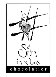 SIN IN A BOX CHOCOLATIER logo
