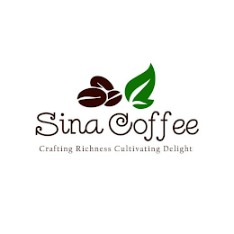 SINA COFFEE CRAFTING RICHNESS CULTIVATING DELIGHT logo