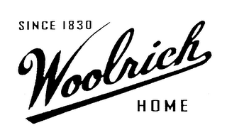 SINCE 1830 WOOLRICH HOME logo