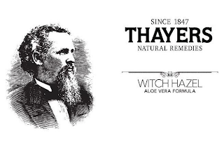 SINCE 1847 THAYERS NATURAL REMEDIES WITCH HAZEL ALOE VERA FORMULA logo