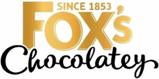 SINCE 1853 FOX'S CHOCOLATERY logo