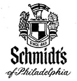 SINCE 1860 SCHMIDT'S OF PHILADELPHIA logo