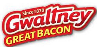 SINCE 1870 GWALTNEY GREAT BACON logo