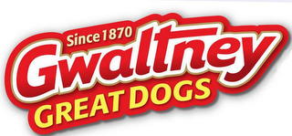 SINCE 1870 GWALTNEY GREAT DOGS logo