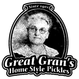 SINCE 1901 GREAT GRAN'S HOME STYLE PICKLES logo