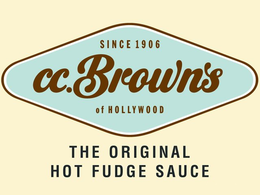 SINCE 1906, C.C. BROWNS OF HOLLYWOOD THE ORIGINAL HOT FUDGE SAUCE logo
