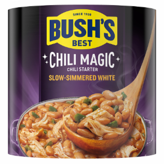 SINCE 1908 BUSH'S BEST CHILI MAGIC CHILI STARTER SLOW-SIMMERED WHITE logo