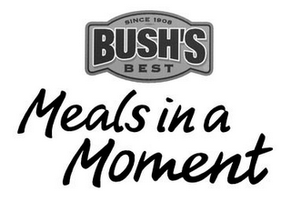 SINCE 1908 BUSH'S BEST MEALS IN A MOMENT logo