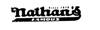 SINCE 1916 NATHAN'S FAMOUS logo