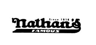 SINCE 1916 NATHAN'S FAMOUS logo