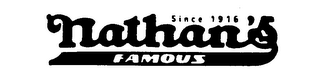 SINCE 1916 NATHAN'S FAMOUS logo