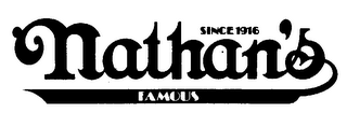 SINCE 1916 NATHAN'S FAMOUS logo