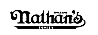 SINCE 1916 NATHAN'S FAMOUS logo