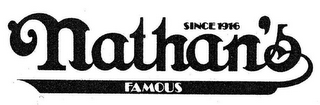 SINCE 1916 NATHAN'S FAMOUS logo
