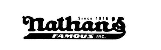 SINCE 1916 NATHAN'S FAMOUS INC. logo