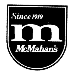 SINCE 1919 M MCMAHAN'S logo