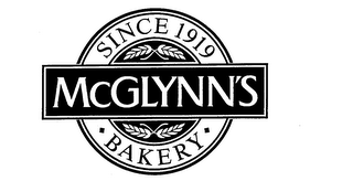 SINCE 1919 MCGLYNN'S BAKERY logo