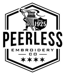 SINCE 1925 PEERLESS EMBROIDERY CO logo