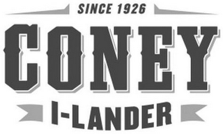 SINCE 1926 CONEY I-LANDER logo