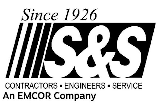 SINCE 1926 S&S CONTRACTORS ENGINEERS SERVICE AN EMCOR COMPANY logo