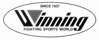 SINCE 1937 WINNING FIGHTING SPORTS WORLD logo