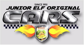 SINCE 1951 JUNIOR ELF ORIGINAL CARS BUDDY THE LITTLE TAXI logo