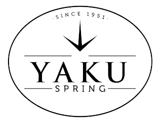 SINCE 1951 YAKU SPRING logo