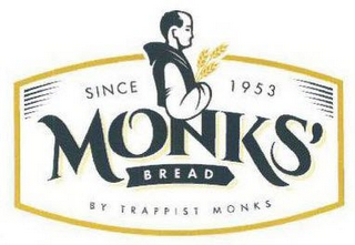 SINCE 1953 MONKS' BREAD BY TRAPPIST MONKS logo