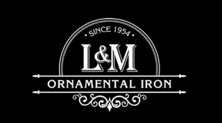 SINCE 1954 L&M ORNAMENTAL IRON logo